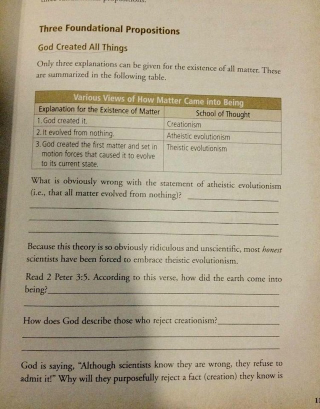 Illustration for article titled Creationist textbooks are garbage, creationist textbooks are garbage, creationist textbooks are garbage